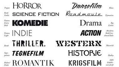 Plakater Skrifttypeeksempler